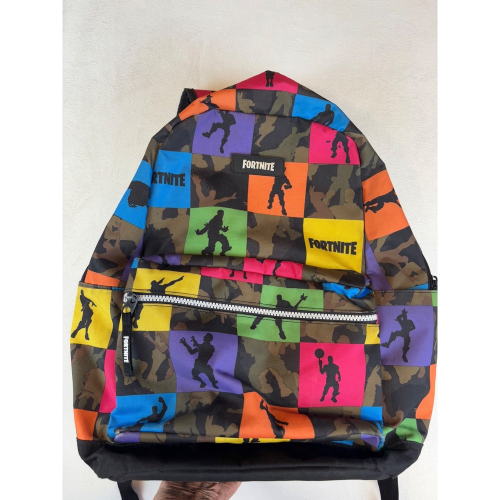 Fortnite Backpack Colorful Camo Pattern School Travel‎ Bag
